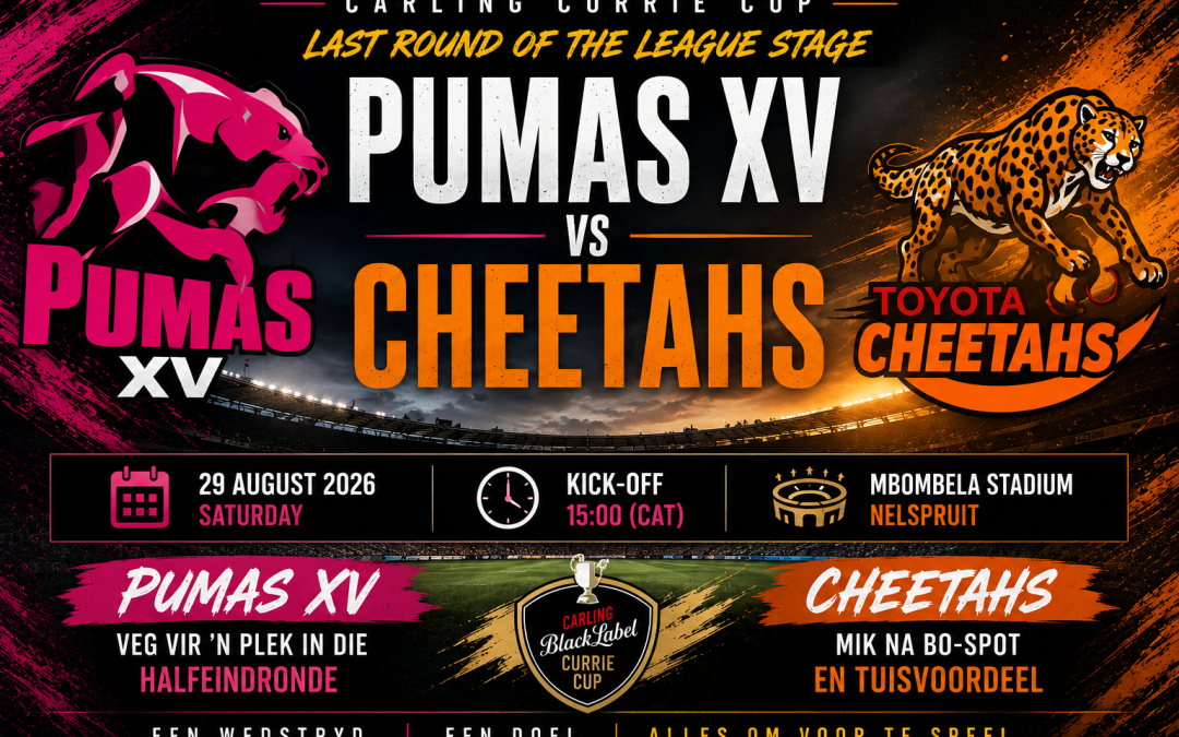 Pumas XV vs Cheetahs Prediction 29 August 2026