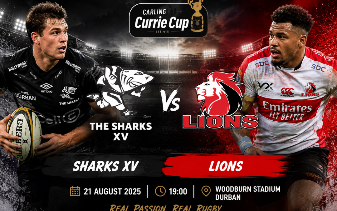 Sharks XV vs Lions Prediction 21 August